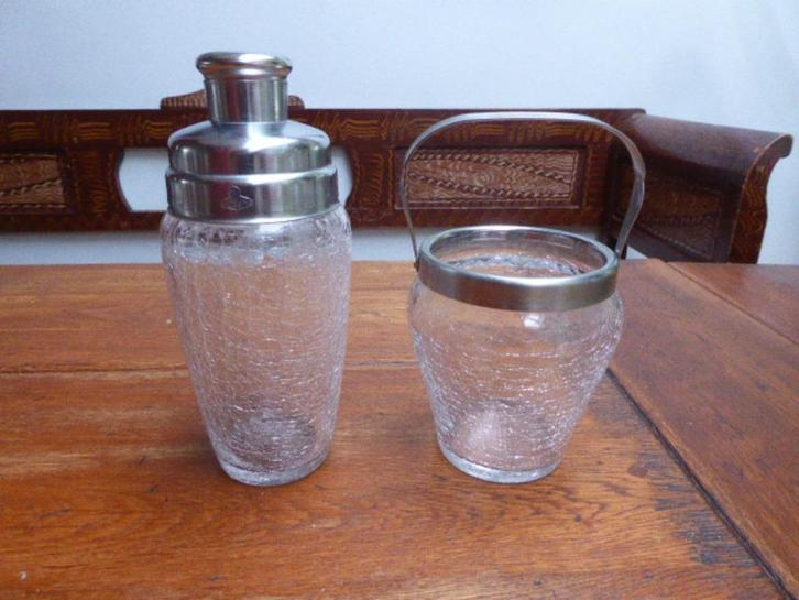 Vintage cocktailshaker en ijsemmer, Demeijere, Antiek en Kunst, Antiek | Woonaccessoires, Ophalen of Verzenden