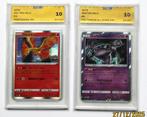 **  POKEMON  -  4 x Gecertificeerd  - 10 **, Verzenden, Zo goed als nieuw, Meerdere kaarten, Foil