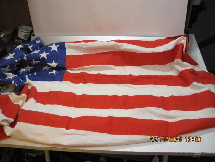 amerikaanse vlag katoen 142/95 cm (360), Diversen, Vlaggen en Wimpels, Zo goed als nieuw, Ophalen of Verzenden