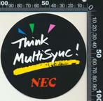Sticker: NEC - Think Multi Sync, Verzamelen, Stickers, Ophalen of Verzenden, Zo goed als nieuw, Bedrijf of Vereniging