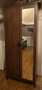 Degelijke Notenbruine Kast met Spiegeldeur - Nieuwstaat!, Huis en Inrichting, Kasten | Kledingkasten, Ophalen, 200 cm of meer