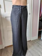 Zwarte linnen pantalon M lange broek met 40 promiss, Lang, Maat 38/40 (M), Ophalen of Verzenden, Zo goed als nieuw