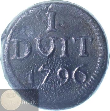 Bataafse Republiek - VOC - Tinnen Noodmunt 1 duit 1796 beschikbaar voor biedingen