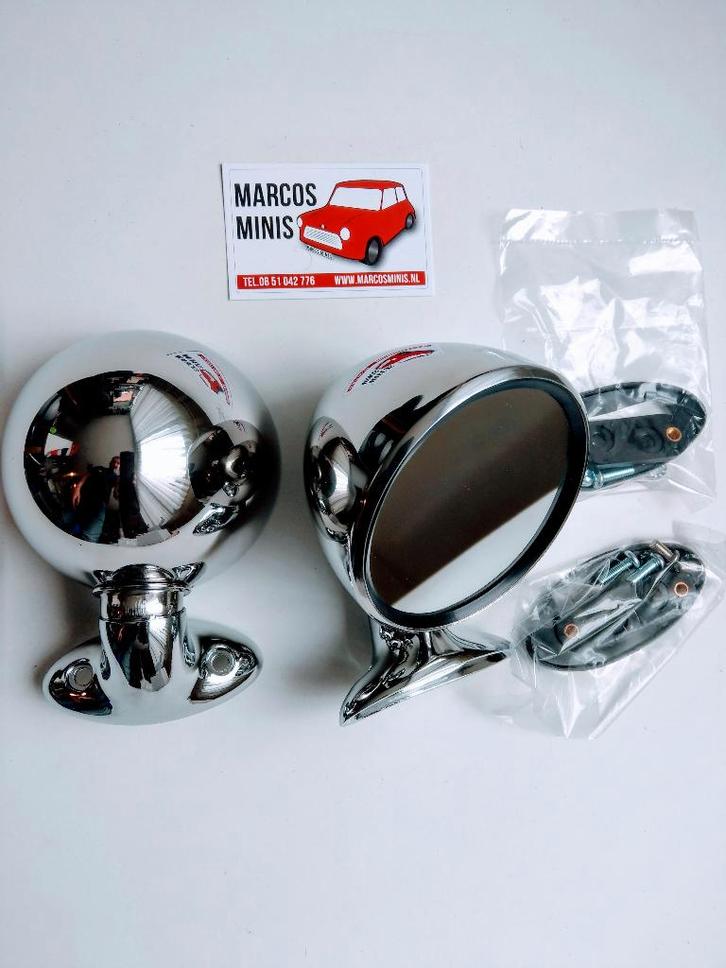Spiegels voor onder andere de classic Mini, Auto-onderdelen, Spiegels, Mini, Oldtimer onderdelen, Overige automerken, Rover, Universele onderdelen