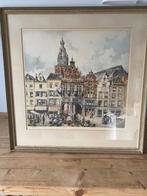Gratis af te halen: tekening van Grote Markt Nijmegen, Huis en Inrichting, Woonaccessoires | Schilderijen, Tekeningen en Foto's
