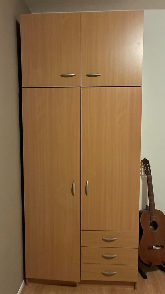 Hoge kledingkast met deuren en lades96x53x230cm, Huis en Inrichting, Kasten | Kledingkasten, Gebruikt, 150 tot 200 cm, 50 tot 100 cm