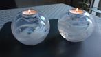 Kosta Boda waxinelichthouders Cool Moon, wit gevlamd, Zweden, Ophalen of Verzenden
