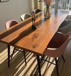 Lange Dutchbone eettafel 2,2m lang, Ophalen, 200 cm of meer, 50 tot 100 cm, Zo goed als nieuw