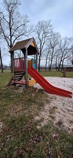 Speeltoestel met rvs glijbaan, Ophalen of Verzenden, Gebruikt, Glijbaan, Aanbouwonderdeel