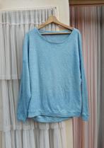 Majestic lichtblauw sweater trui katoen/cashmere M L XL, Blauw, Maat 42/44 (L), Nieuw, Ophalen of Verzenden