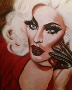 Miss Envy-Peru acrylverf op canvas. Make Up Your Mind., Ophalen