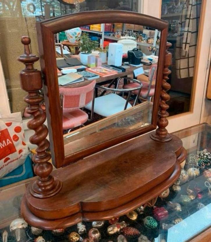 Spiegel Kaptafel antieke biedermeier kaptafel spiegel, Antiek en Kunst, Antiek | Spiegels, Ophalen of Verzenden