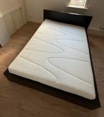Compleet IKEA MALM bed 140x200 + verstelbare lattenbodem, Huis en Inrichting, Ophalen, Gebruikt, Zwart, Tweepersoons