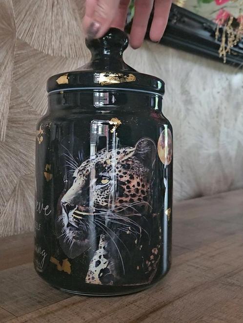 Mooie handgemaakte voorraadpot, Huis en Inrichting, Woonaccessoires | Vazen, Nieuw, Overige kleuren, Minder dan 50 cm, Glas, Ophalen of Verzenden