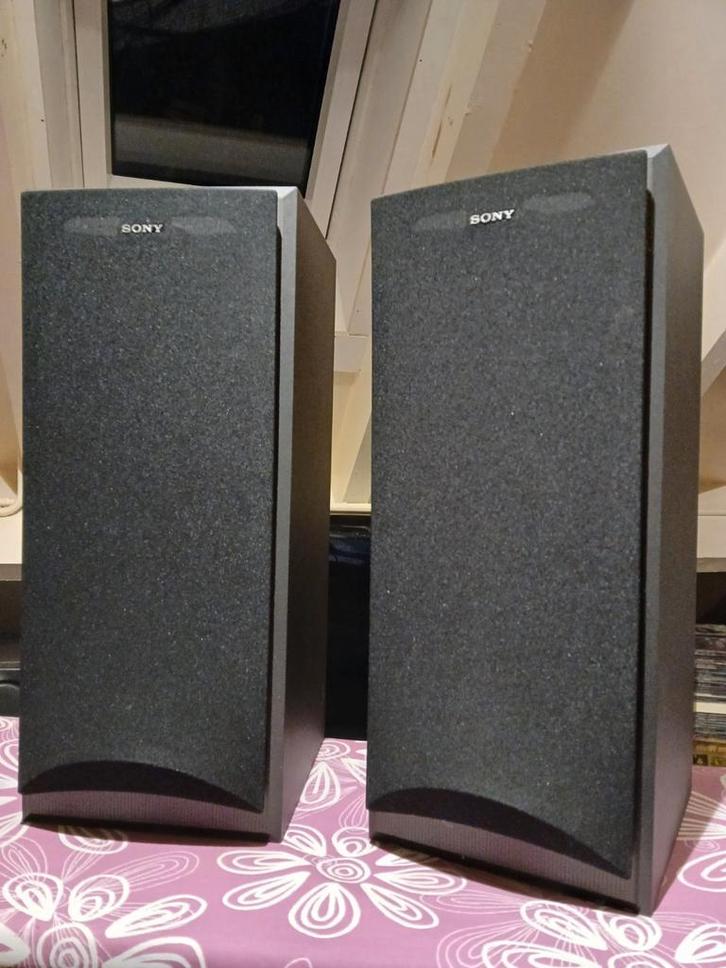 Mooie Sony Speakers - 2 x 120 watt, Audio, Tv en Foto, Luidsprekers, Gebruikt, Front, Rear of Stereo speakers, 60 tot 120 watt
