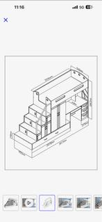 Mooi kinderbed met logeermogelijkheid en veel berg ruimte!, Ophalen, Hoogslaper