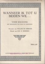 Bo672 bladmuziek wanneer ik tot u bidden wil: voor solozang, Gebruikt, Zang, Ophalen of Verzenden, Artiest of Componist