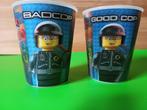 McDonalds -2 Plastic bekertjes - 3D Lego Movie Good/Bad Cop, Verzamelen, Merken en Reclamevoorwerpen, Ophalen of Verzenden, Gebruikt