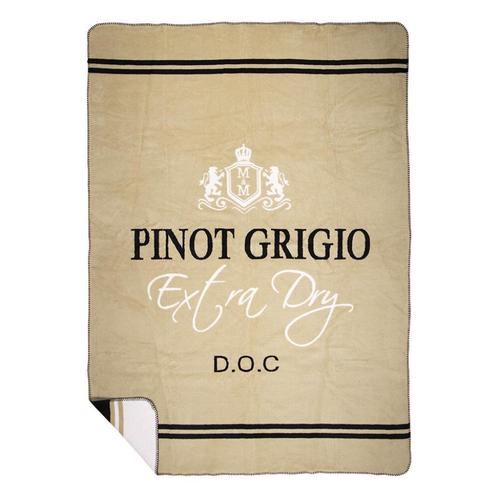 Nieuw, plaid Pinot Grigio, Prosecco of Teckel €49,95 nu €35, Huis en Inrichting, Woonaccessoires | Plaids en Woondekens, Nieuw