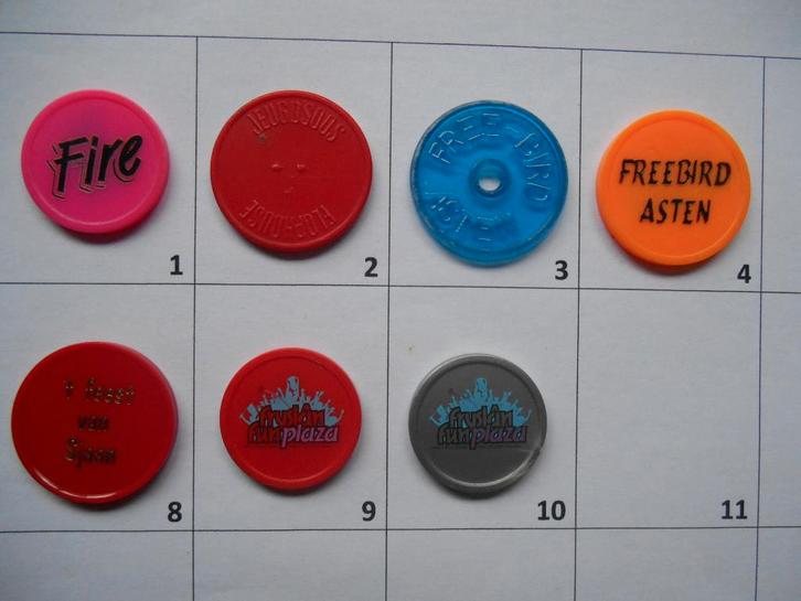 Consumptiemunten F - G - H - I - J   LEES DE BESCHRIJVING, Postzegels en Munten, Penningen en Medailles, Overige materialen, Nederland