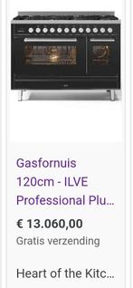 Luxe Fornuis Ilve Boretti 120cm antraciet 8 pits 300 oven, Witgoed en Apparatuur, Fornuizen, 60 cm of meer, Ophalen of Verzenden