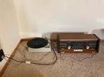 Vintage werkend Philips buizenradio + bijbehorende LP speler, Antiek en Kunst, Ophalen of Verzenden