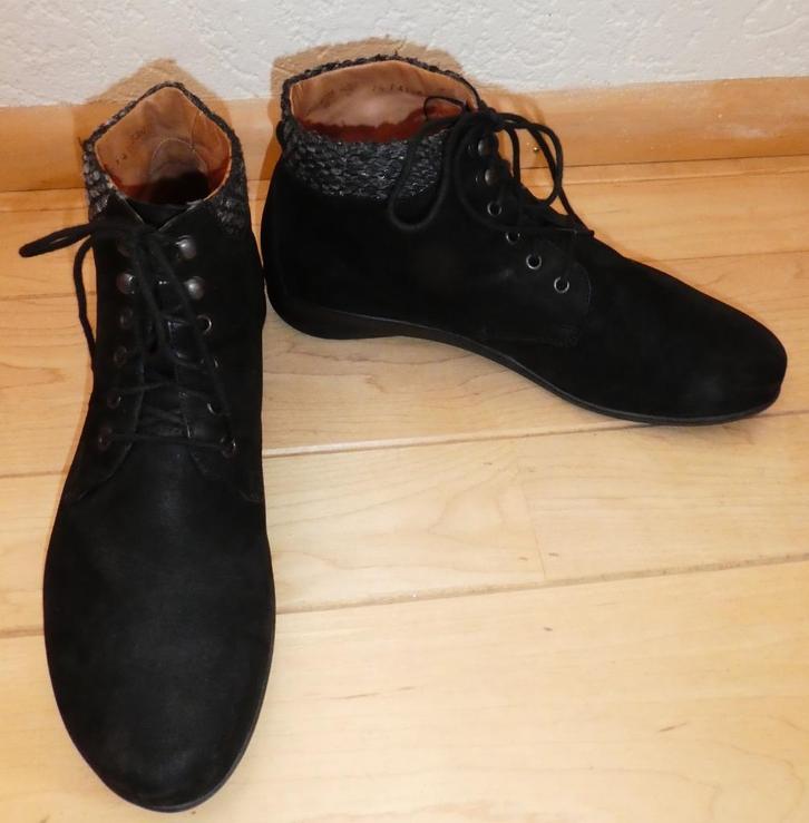 Ganter enkellaarzen 41 F = smalle voet zwart gebreide rand, Kleding | Dames, Schoenen, Zo goed als nieuw, Lage of Enkellaarzen