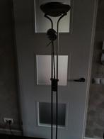 Staande lamp chroomkleur met leeslamp totale lengte 185, Ophalen, Zo goed als nieuw, 150 tot 200 cm