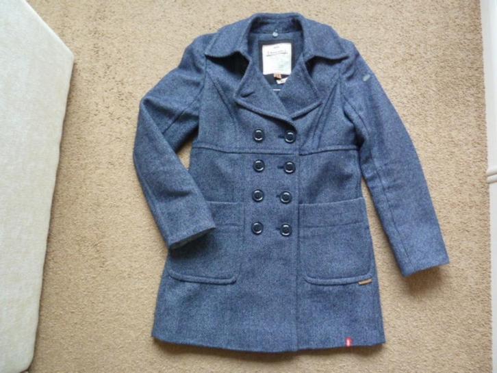 edc tweed jas maat M nieuwstaat, Kleding | Dames, Jassen | Winter, Zo goed als nieuw, Maat 38/40 (M), Blauw, Ophalen of Verzenden
