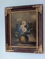 Bloemen in vaas - Olieverfschilderij 50 bij 43, Antiek en Kunst, Kunst | Schilderijen | Klassiek, Ophalen of Verzenden