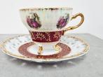 Vintage  Treves Theekop en Schotel met Gouden Details, Ophalen of Verzenden