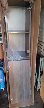 Badkamer kolomkast gray oak 160x35x35, Ophalen, (Half)hoge kast, Minder dan 50 cm, Nieuw
