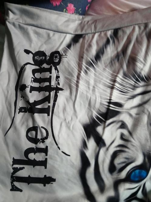 Grijze trui met tijgerkop erop.  Maat XL., Kleding | Heren, Truien en Vesten, Zo goed als nieuw, Maat 56/58 (XL), Grijs, Ophalen of Verzenden