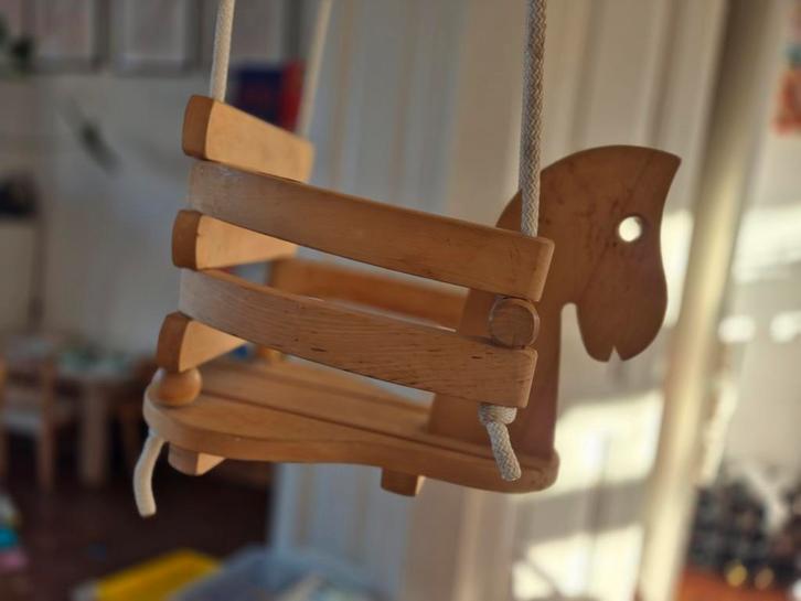 Houten Baby/Peuterschommel, Kinderen en Baby's, Speelgoed | Buiten | Speeltoestellen, Zo goed als nieuw, Schommel, Ophalen of Verzenden