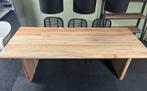 Grote moderne eettafel van acaciahout 240x100 cm van Bruuts, Ophalen, Zo goed als nieuw, Landelijk, 6 tot 8 stoelen