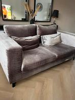 Velvet Croco Bank met Fauteuil, Ophalen, Gebruikt, Tweepersoons, Rechte bank
