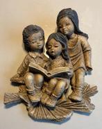 Wanddecoratie lezende kinderen, Ophalen, Zo goed als nieuw