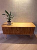 Zuiver barbier TV kast / sidetable, Ophalen, Gebruikt, 100 tot 150 cm, Eikenhout