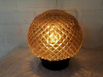 Vintage retro plafonniere plafondlamp wandlamp glas jaren 60 beschikbaar voor biedingen