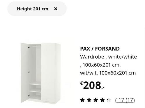 ikea pax forsand 201x60x100 complete as in photo, Huis en Inrichting, Kasten | Kledingkasten, Gebruikt, 200 cm of meer, 50 tot 100 cm