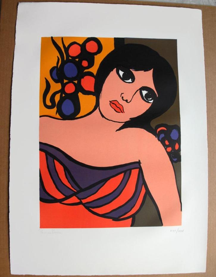 Pompeo Borra #Milaan# Unieke Vintage Litho "Bella Ragazza", Antiek en Kunst, Kunst | Litho's en Zeefdrukken, Ophalen of Verzenden