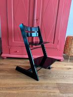 Stokke trip trap stoel, zwart, Kinderen en Baby's, Kinderstoelen, Ophalen, Zo goed als nieuw, Meegroeistoel