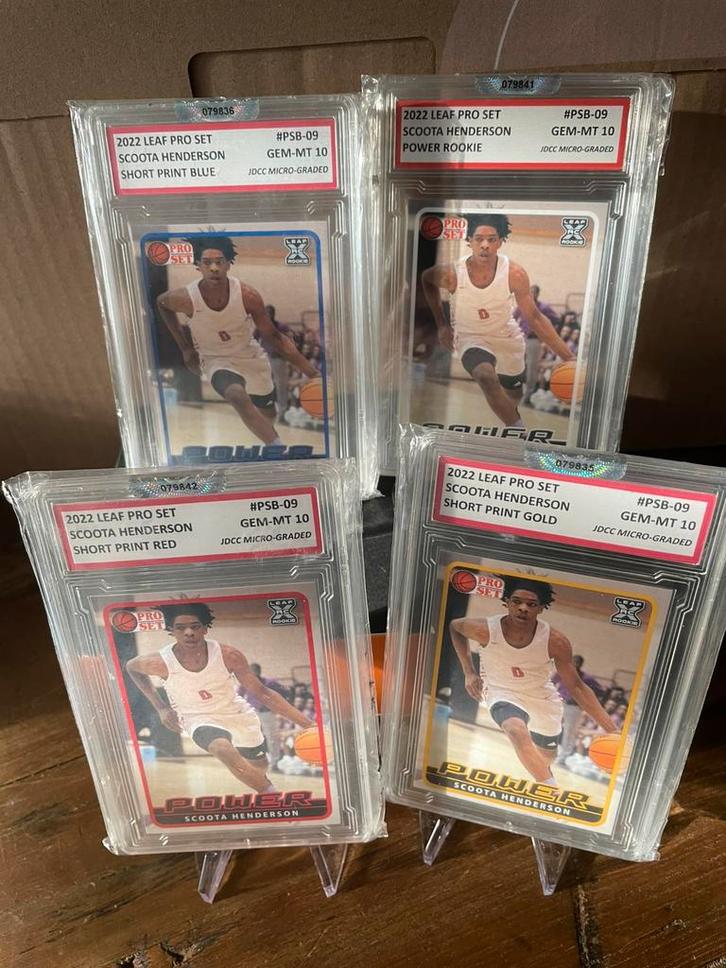 2022 Scoota Henderson PSA/JDCC 10 Rainbow Pre-Rookie set!, Hobby en Vrije tijd, Stickers en Plaatjes, Nieuw, Meerdere plaatjes