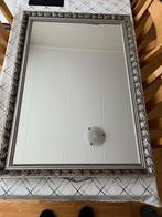 Zeer Mooie Groot Spiegel Zilverkleurige spiegel Bladmotief, Ophalen of Verzenden, Zo goed als nieuw, 75 tot 100 cm, Minder dan 100 cm