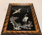 Kraanvogels parelmoer inlegwerk wanddecoratie Aziatisch, Antiek en Kunst, Ophalen of Verzenden