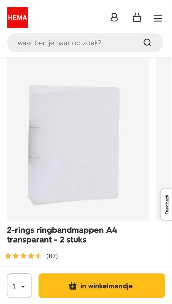 4 Transparante Ringbandmappen A4 & 2 ringbandmappen A4 bruin, Diversen, Bureau-accessoires, Zo goed als nieuw, Ophalen
