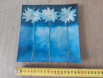 Vierkante glazen schalen bloemmotief of transparant glas nie beschikbaar voor biedingen