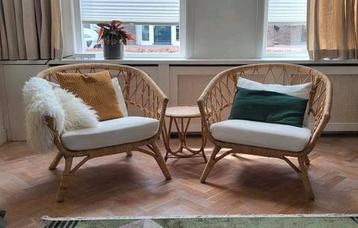 2x IKEA STOCKHOLM rotan loveseat beschikbaar voor biedingen