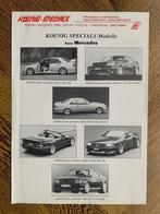 Zeer zeldzaam! Flyer folder Mercedes-Benz 1993 tuner Koenig, Boeken, Auto's | Folders en Tijdschriften, Nieuw, Mercedes-Benz, Mercedes