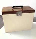 vintage metalen archiefkoffer documenten platen elpees retro, Minder dan 50 cm, Gebruikt, Minder dan 50 cm, Ophalen of Verzenden